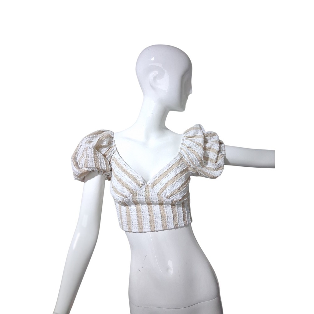Y2k Beivy Privy Babydoll Womens size Small Puff Textured Fairygrunge Crop Top